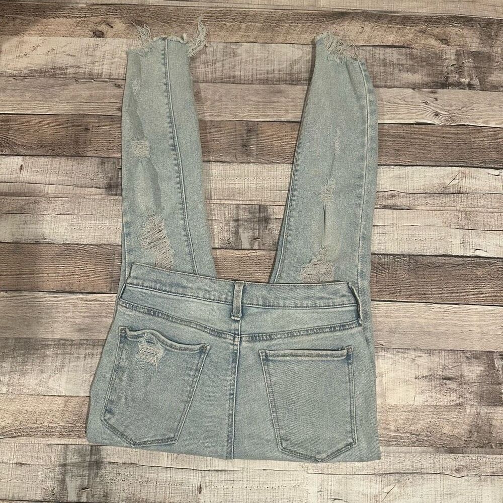 Mudd High Rise Distressed Hem Ankle Jegging | 7